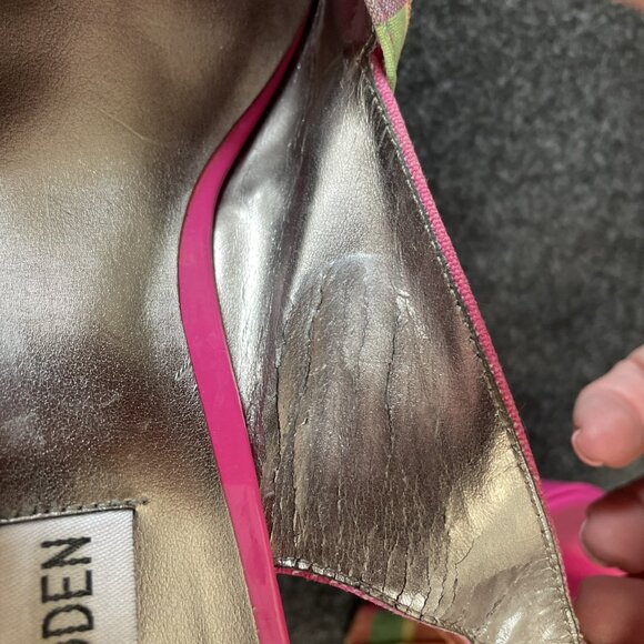 Woman's pink strappy Steve Madden high heals P-CINDY 6.5 - Picture 14 of 16
